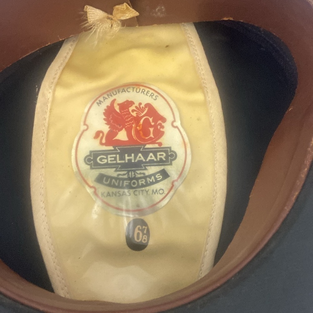 Vintage Fire Department Firefighter Dress Hat Cap 6 7/8 - Picture 9 of 9